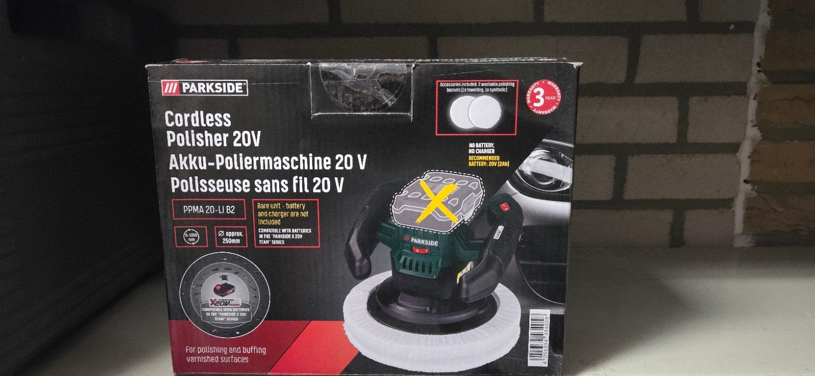 Parkside Accu-Poliermaschine 20V - Nieuw in doos, Ophalen of Verzenden, Nieuw