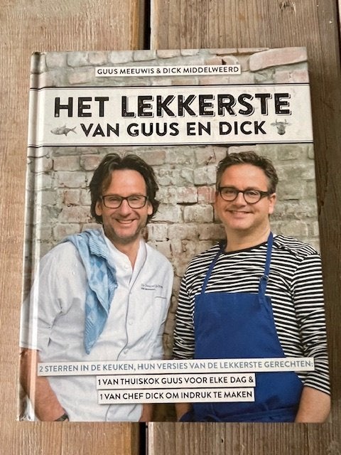 Het lekkerste van Guus en Dick. Kookboek Guus Meeuwis., Boeken, Kookboeken, Nieuw, Voorgerechten en Soepen, Hoofdgerechten, Tapas, Hapjes en Dim Sum