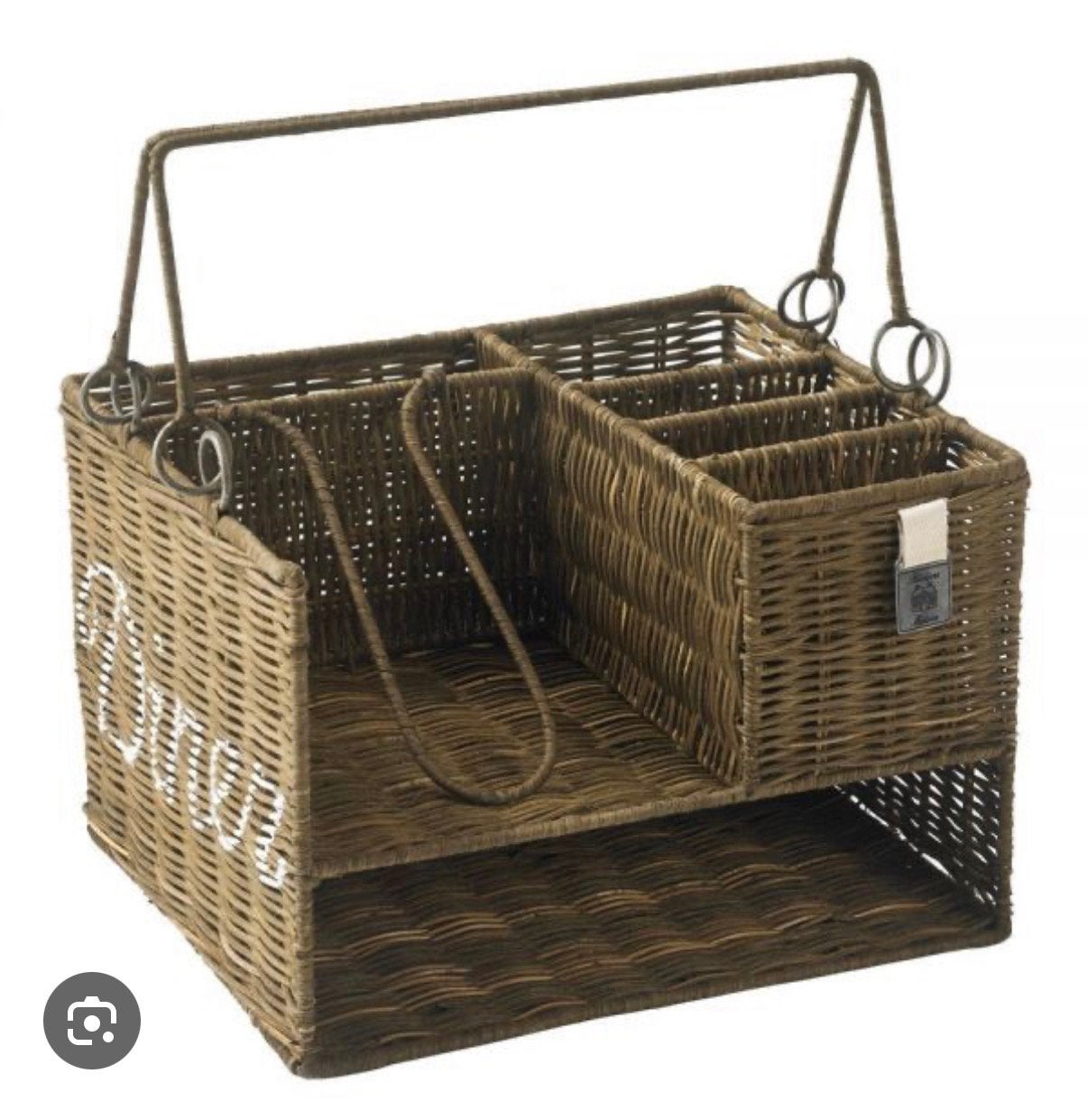 Riviera Maison Diner Bestekbak Rieten Mand Organizer, Gebruikt, Mand, Verzenden, Riet
