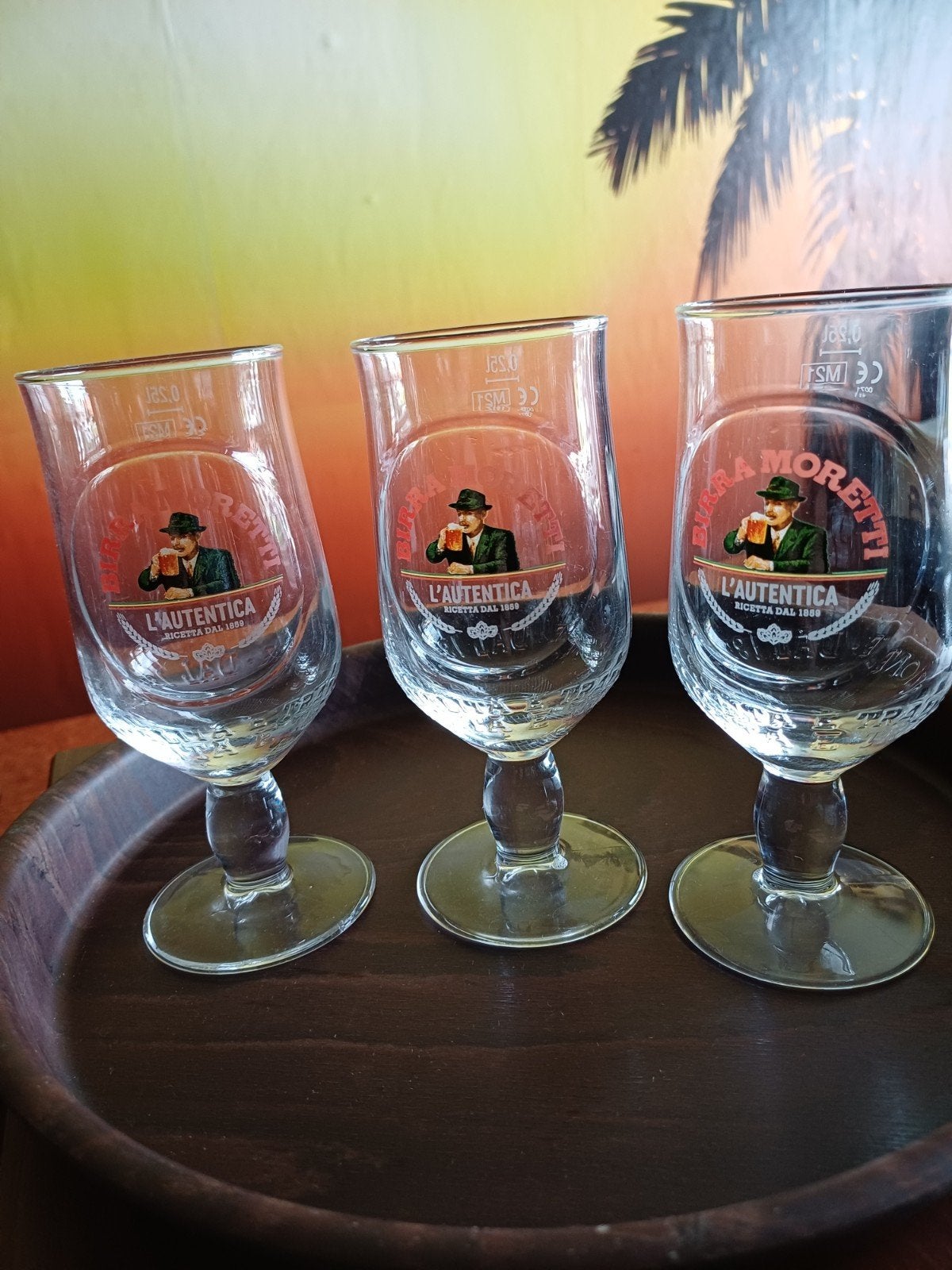 Bierglazen Birra Moretti - Set van 3, Ophalen of Verzenden