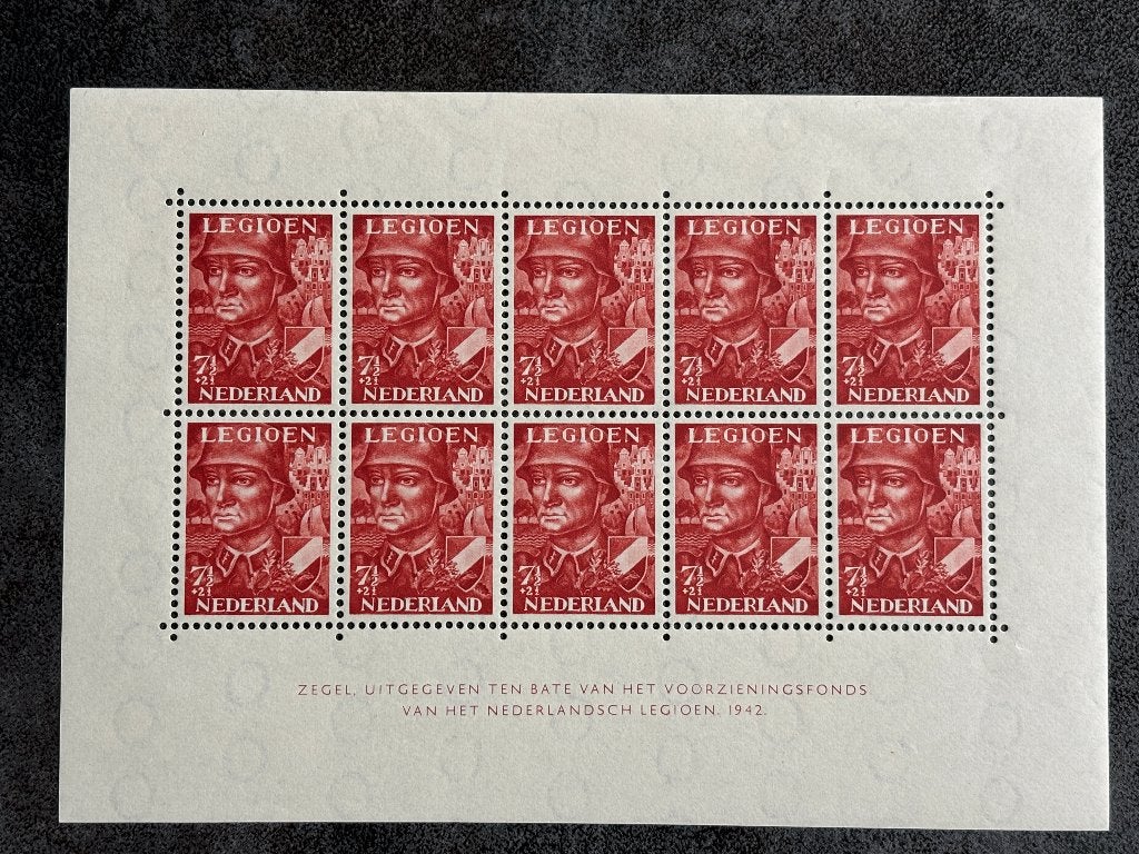 1942 NVPH V402 VEL Legioenzegels 7 ½+2 ½ ct POSTFRIS, Postzegels en Munten, Ophalen of Verzenden, Na 1940, Postfris