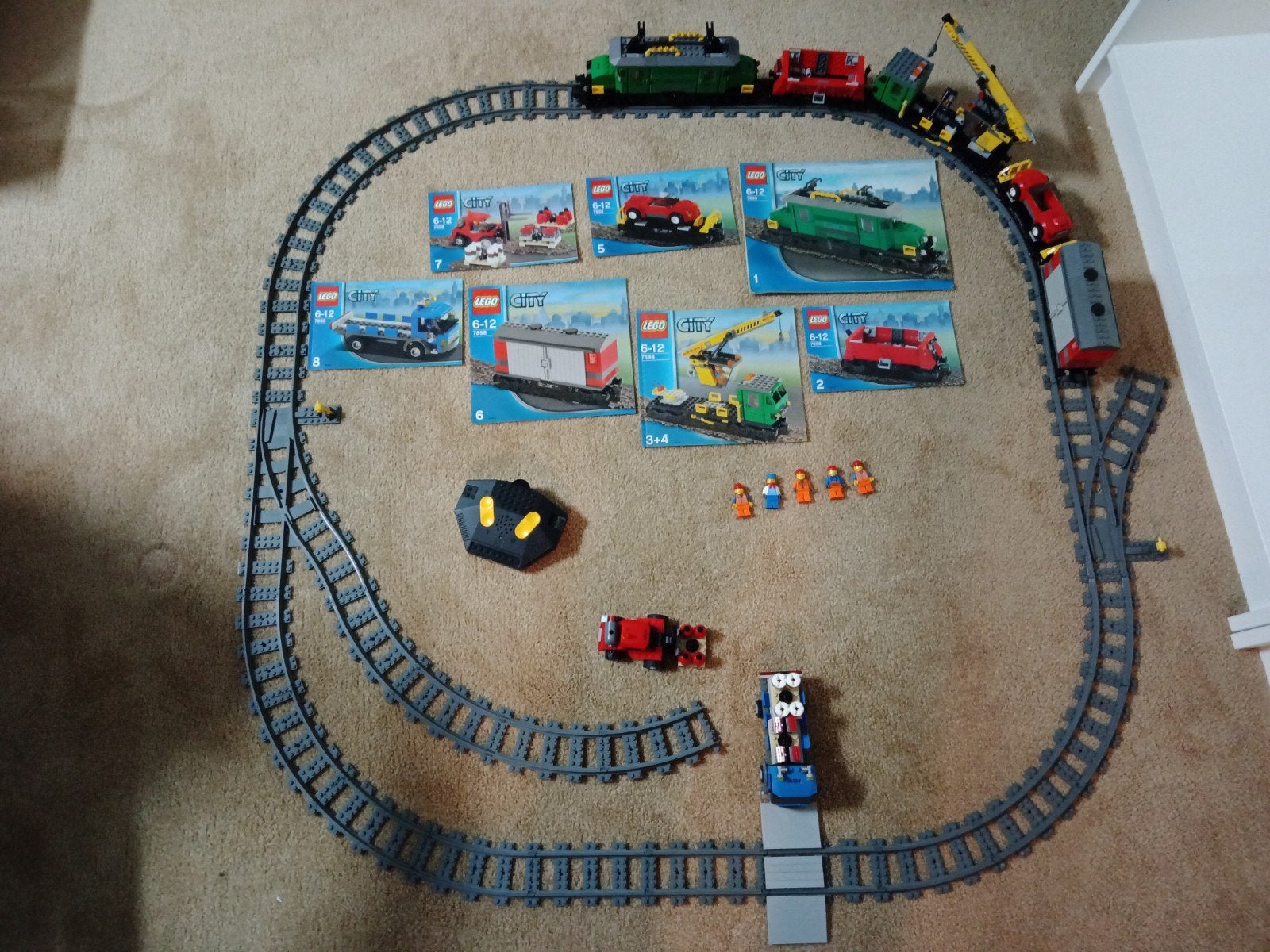 Complete en werkende Lego City treinset 7898 met rails, Lego, Inclusief instructies, Ophalen of Verzenden, Complete set