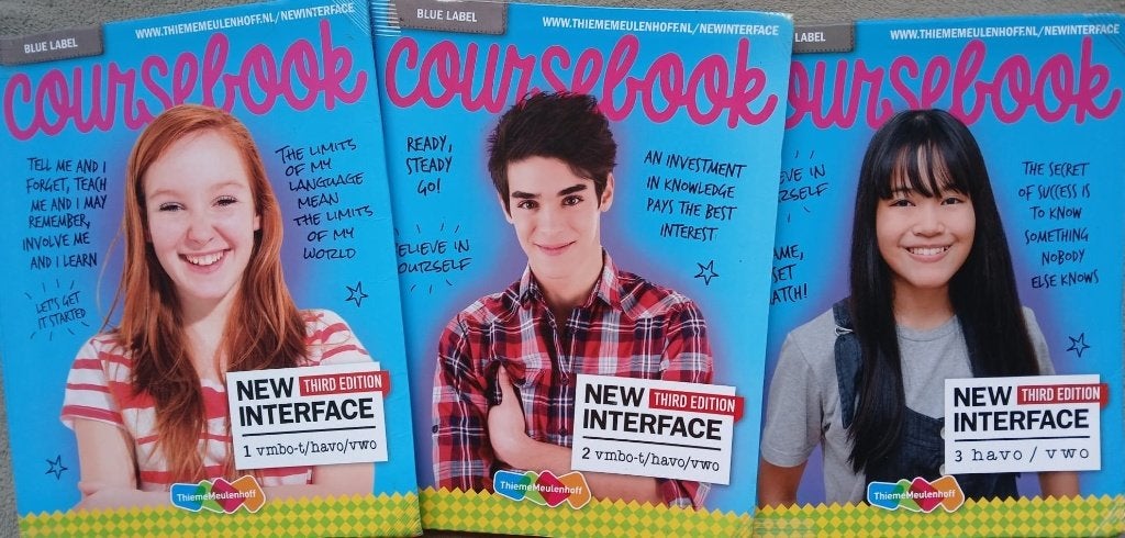 NEW INTERFACE 3e editie ENGLISH Coursebooks MHV jr 1+2+3 SET, Gelezen, Engels, ThiemeMeulenhoff, Ophalen of Verzenden