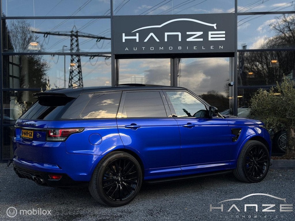 Land Rover Range Rover Sport 5.0 V8 Supercharged SVR MAXTON, Auto's, Land Rover, Automaat, Euro 5, 3000 kg, Zwart
