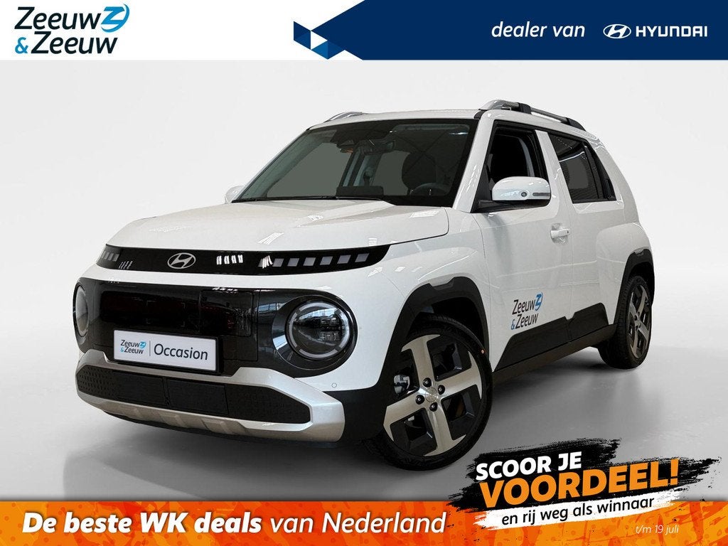 Hyundai INSTER EVOLVE SKY | 49 KWH | OPEN DAK | URBAN STYLE, Auto's, Hyundai, Stof, 116 pk, Wit, Origineel Nederlands