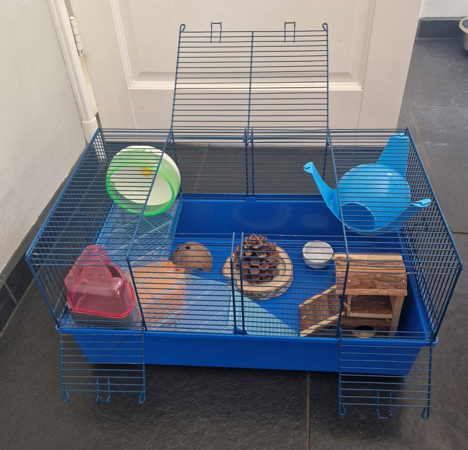 Dwerghamster kooi 60 x 35 x 30 met inrichting, Kooi, Gebruikt, Minder dan 75 cm, Hamster