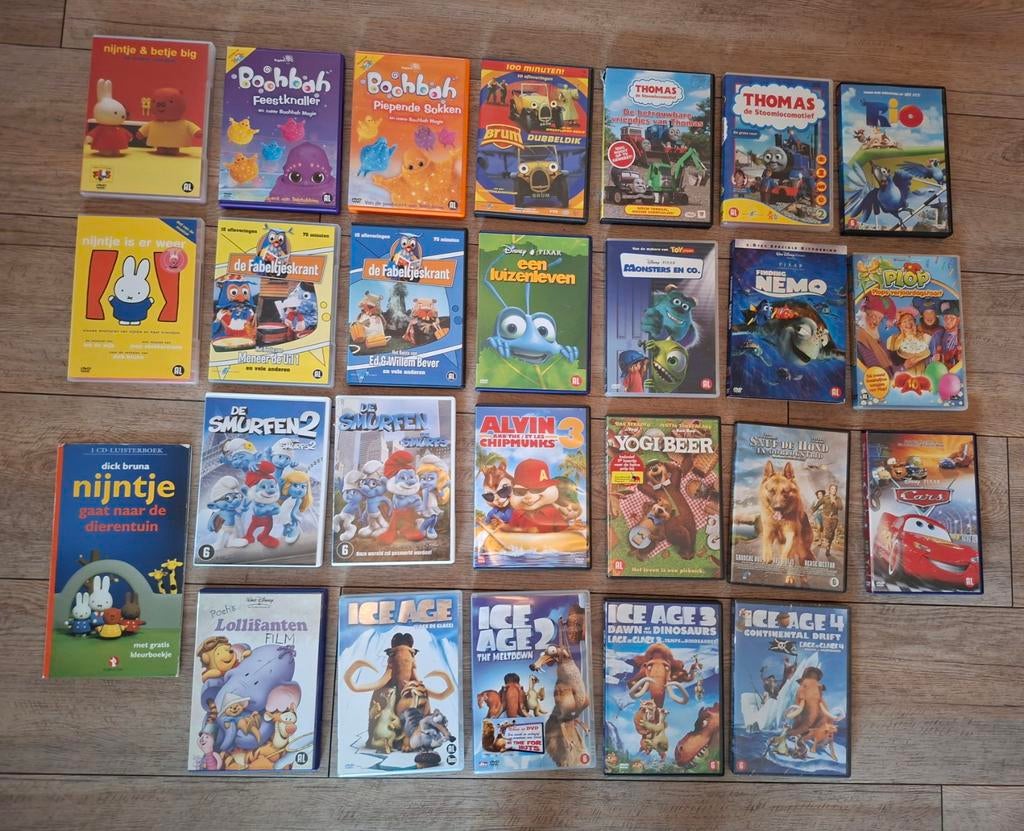 25x Kinder DVD, Cd's en Dvd's, Dvd's | Tv en Series, Zo goed als nieuw, Overige genres, Alle leeftijden, Ophalen of Verzenden