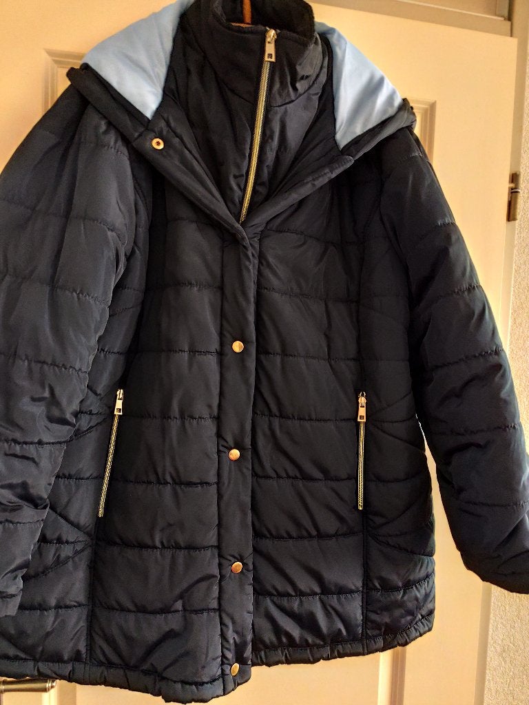 Dames winterjas, Ophalen, Zo goed als nieuw, Maat 46/48 (XL) of groter, Blauw