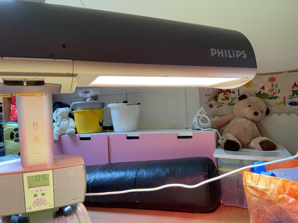 Zonnehemel Philips Innergize te koop, Witgoed en Apparatuur, Ophalen, Gebruikt, Zonnebank enkelzijdig, Minder dan 10 lampen
