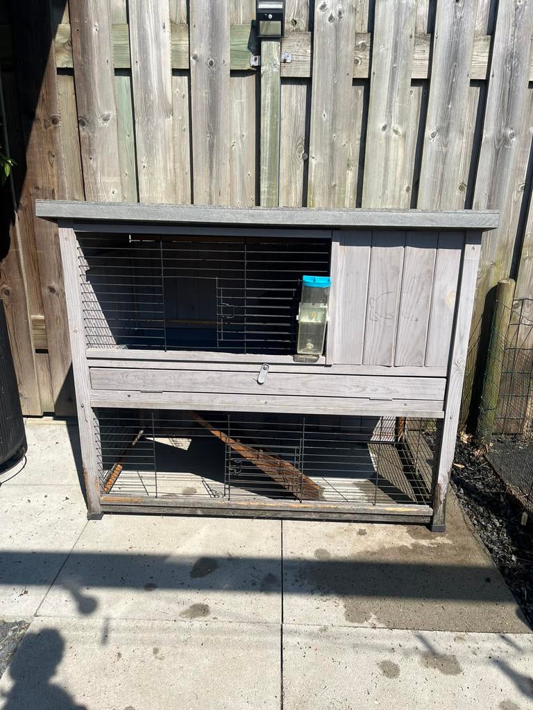 Konijnenhok met toebehoren, Ophalen, Gebruikt, Hok, Minder dan 60 cm