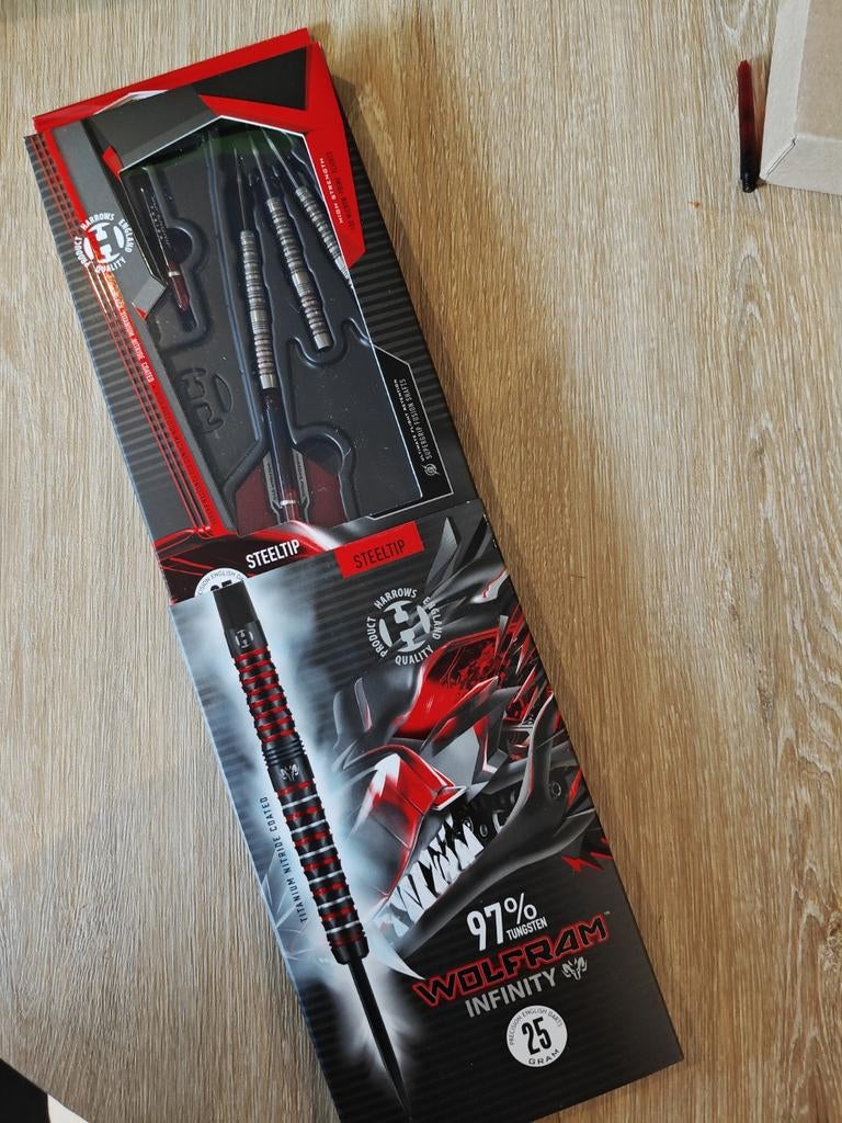 Harrows Wolfram Infinity Steeltip Darts 24 gram, Sport en Fitness, Darts, Ophalen of Verzenden, Pijlen