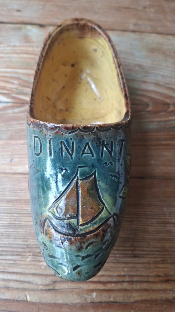 Vintage keramieken klompje uit Dinant, België, Antiek en Kunst, Ophalen of Verzenden