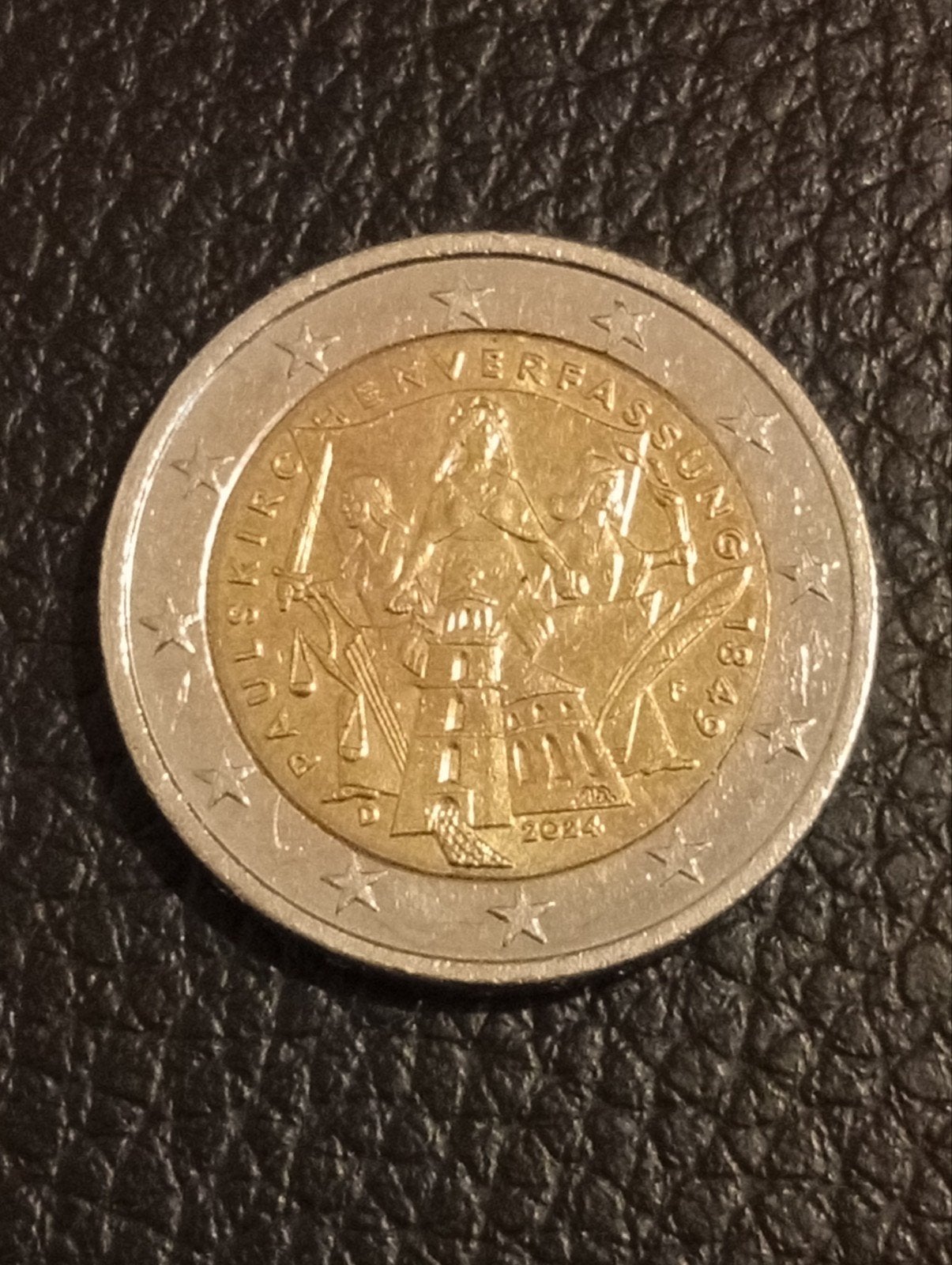 2 Euro munt Duitsland 2024 Paulskirchenverfassung, Ophalen of Verzenden, Duitsland, 2 euro, Losse munt