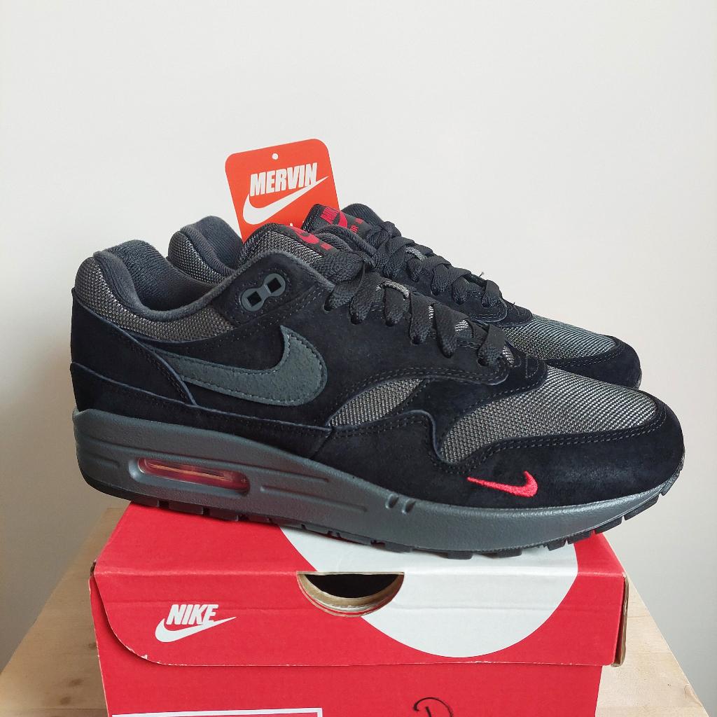 Nike Air Max 1 Anthracite Bred - size EUR 41, Zwart, Nike, Nieuw, Ophalen of Verzenden