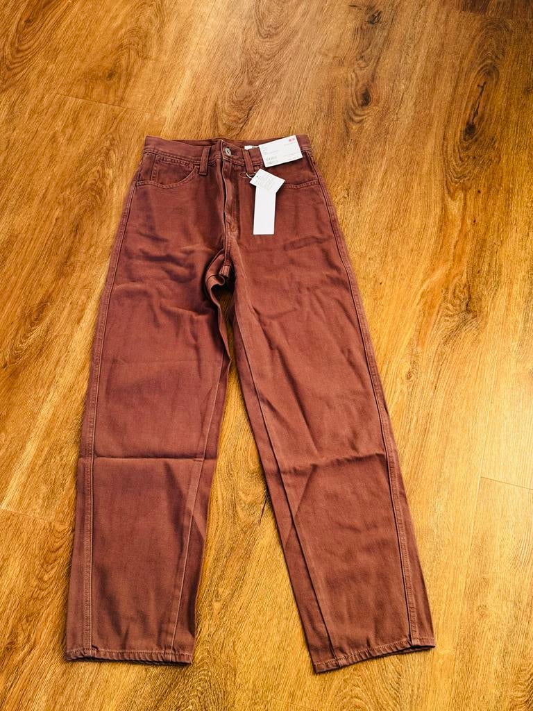 Uniqlo damesbroek, bruin, maat 160/66A, Bruin, Nieuw, Ophalen of Verzenden, Maat 34 (XS) of kleiner