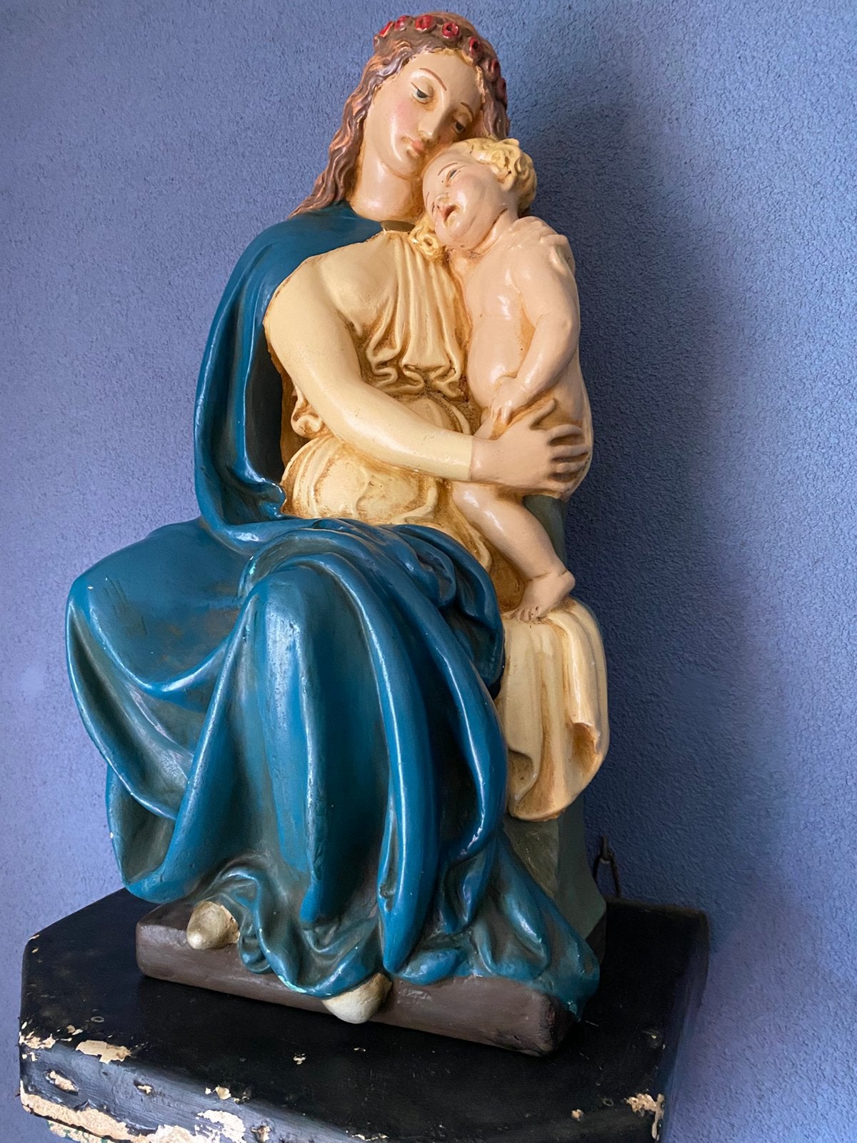 Maria met kindje Jezus groot beeld, Ophalen
