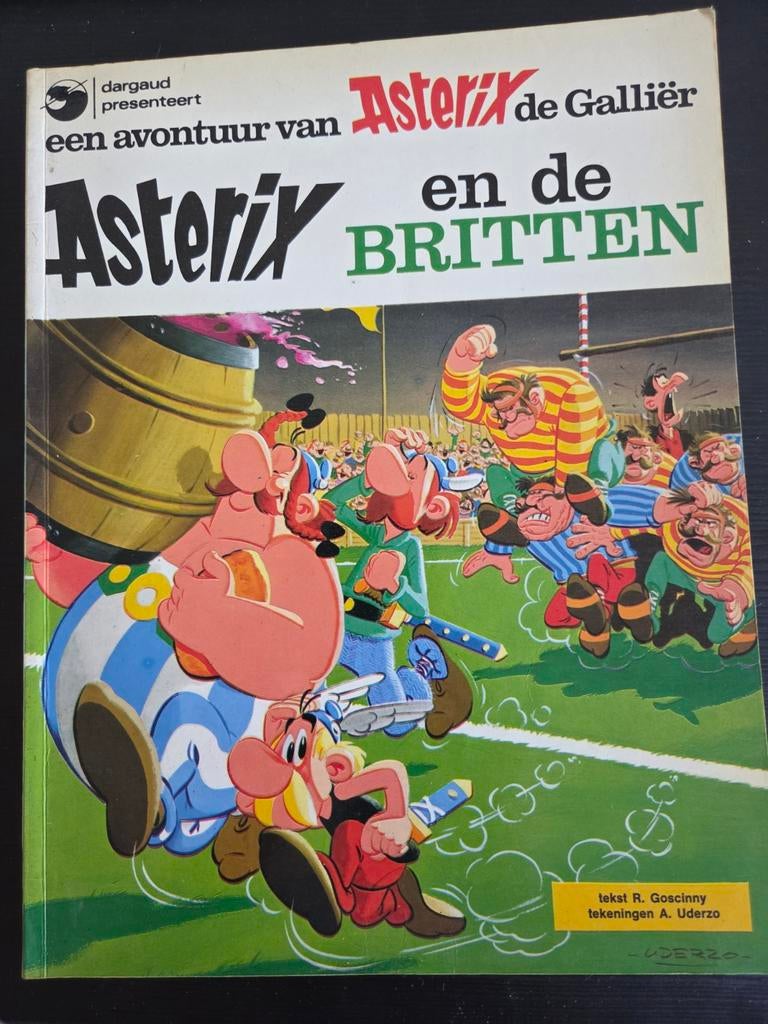 Asterix en de Britten - Klassiek stripboek, Boeken, Eén stripboek, Ophalen, Gelezen, René Goscinny en Albert Uderzo