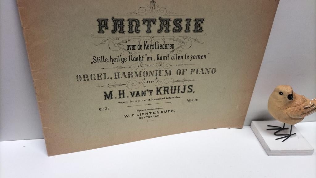 Kruijs, M.H. van ‘t; Fantasie over Stille, heilge nacht en, Orgel, Gebruikt, Ophalen of Verzenden, Religie en Gospel