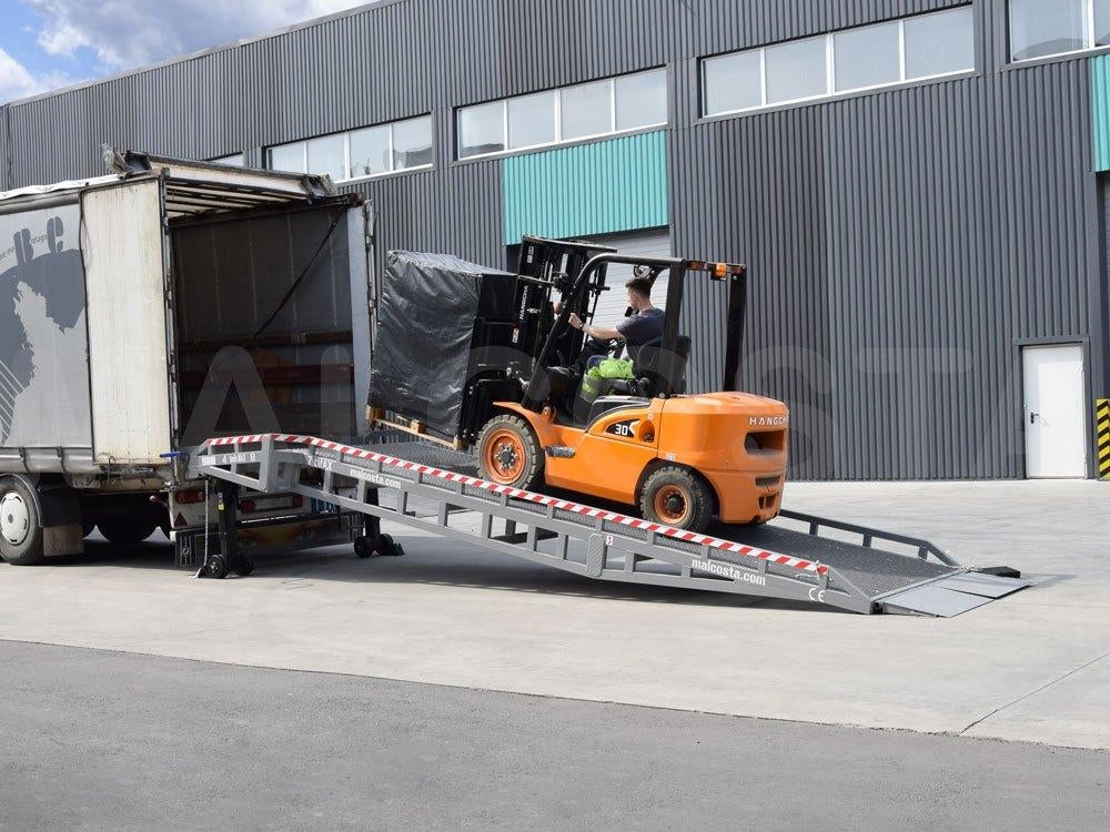 Mobiele laadbrug om containers laadramp mobiele laadkaai, Ophalen
