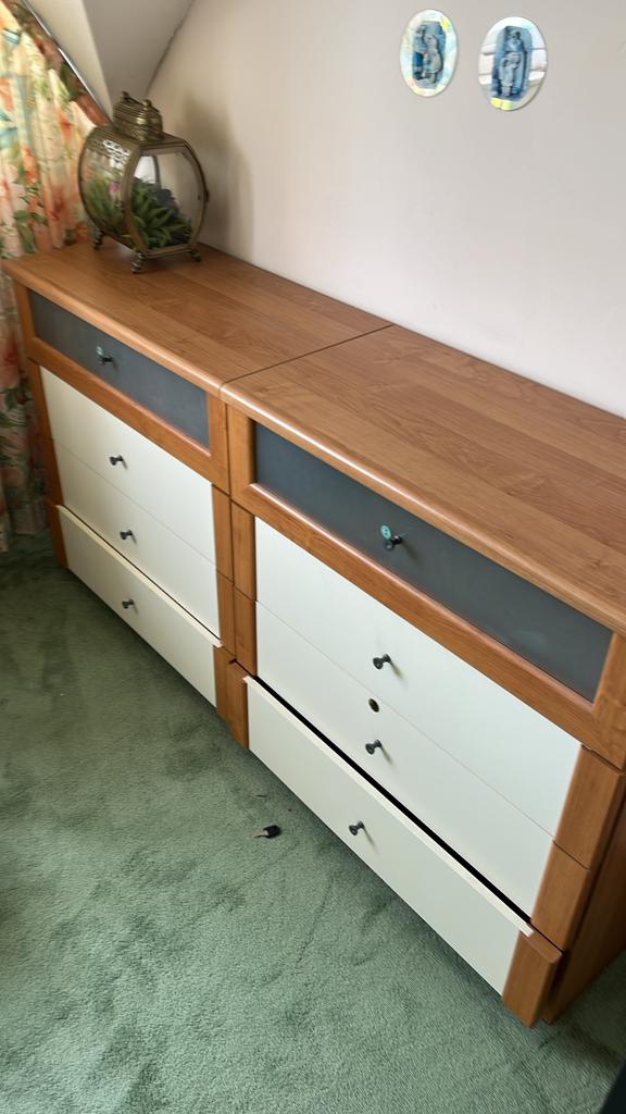 2 hige kastrn + 2 lage kasten (set), Huis en Inrichting, Kasten | Kledingkasten, Gebruikt, 200 cm of meer, Met lade(s), Overige houtsoorten