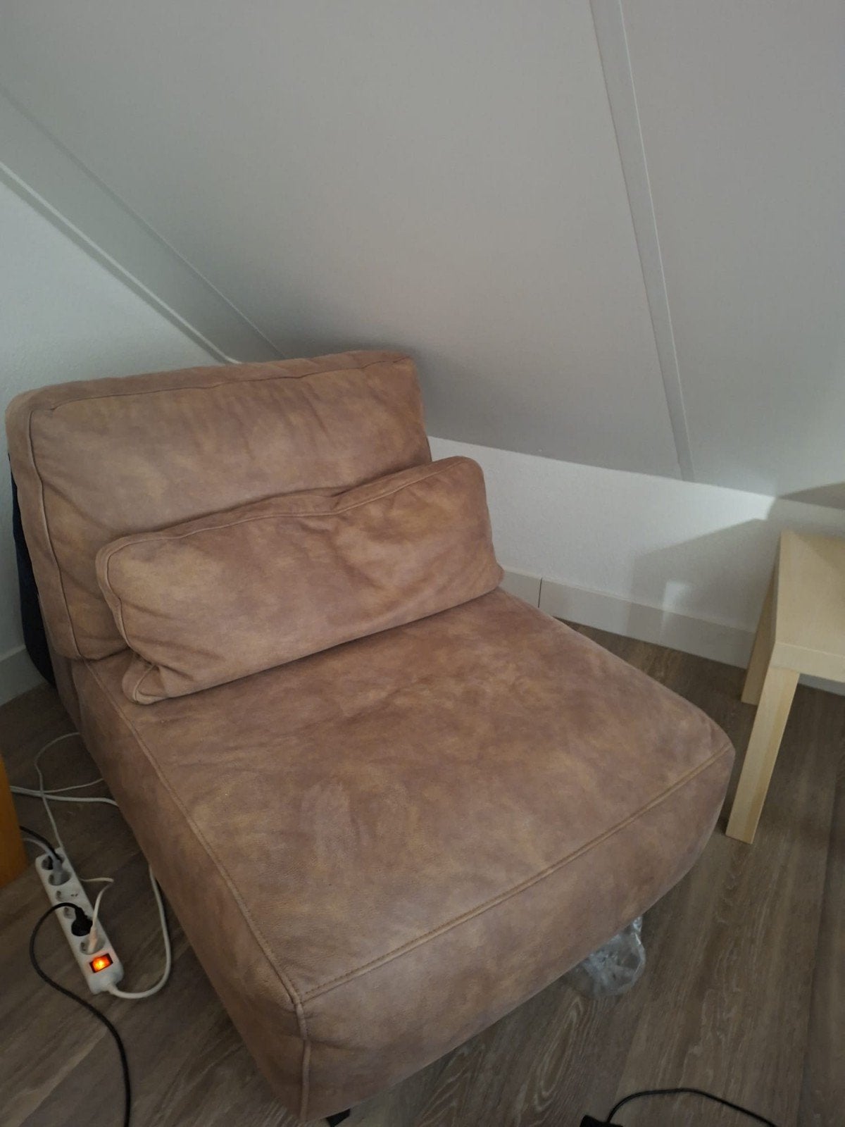Leren ligstoel, Ophalen, Gebruikt, Eenpersoons, 100 tot 125 cm