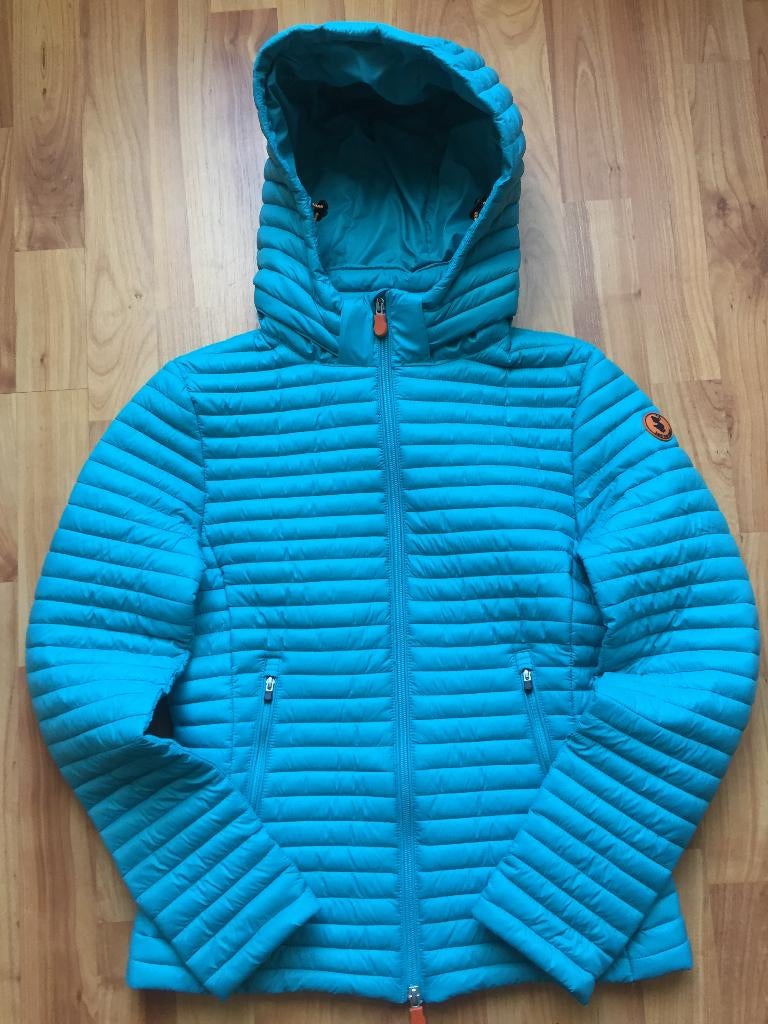 Save the duck jas xs, Ophalen of Verzenden, Zo goed als nieuw, Maat 34 (XS) of kleiner, Blauw