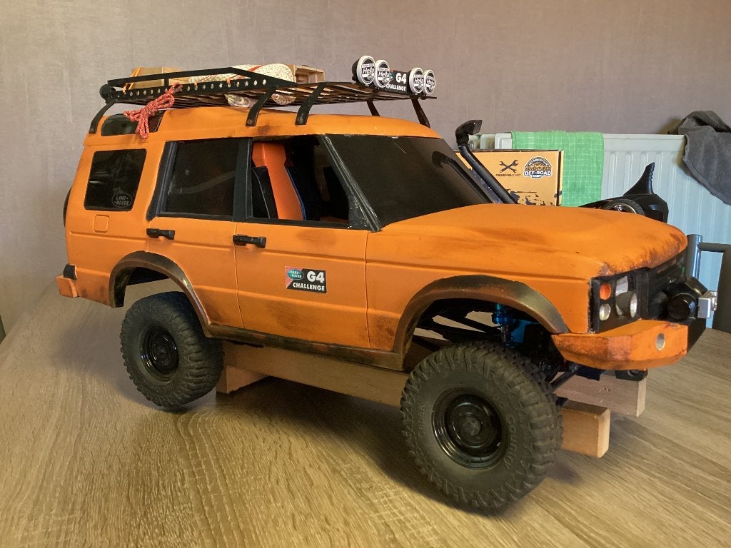 Rc 1/10 land rover Discovery 3D, Elektro, Auto offroad, Ophalen of Verzenden, Zo goed als nieuw
