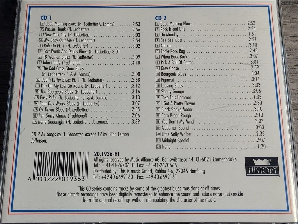 Leadbelly - Death Letter Blues [2 CD], Ophalen of Verzenden, Zo goed als nieuw, Jazz