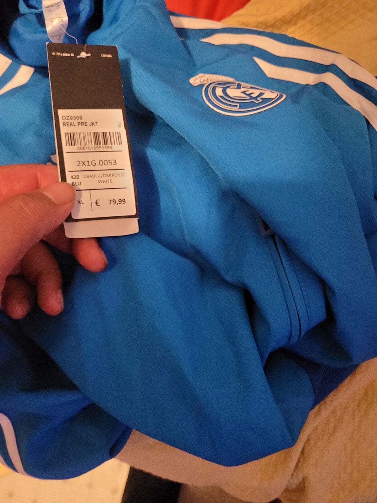 Adidas Real Madrid Trainingspak - Vest XL, Broek 2XL, Blauw, Ophalen of Verzenden, Adidas, Voetbal