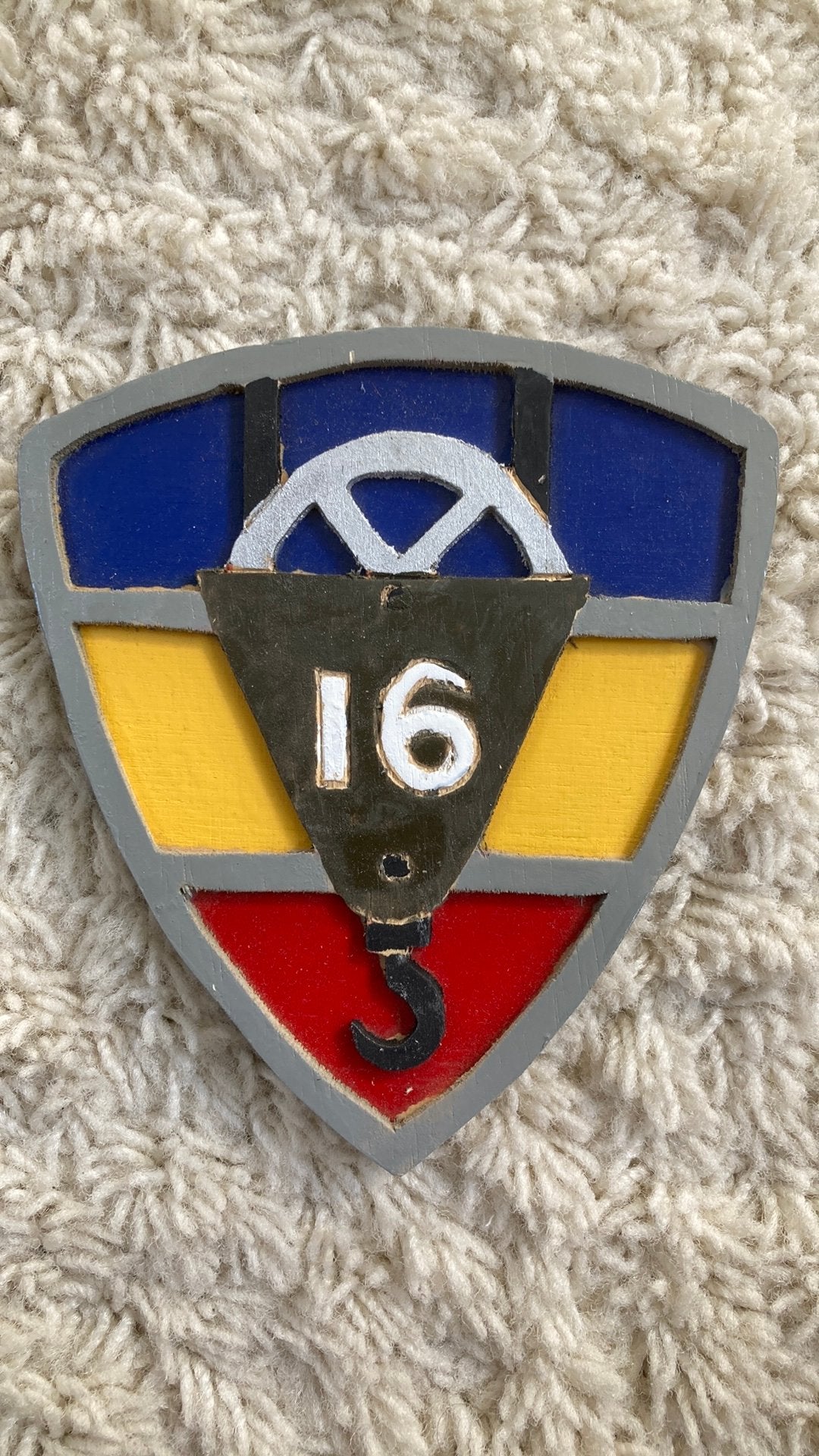 KNIL 16e Leger Technische Dienst, Ophalen of Verzenden, Landmacht, Nederland, Embleem of Badge
