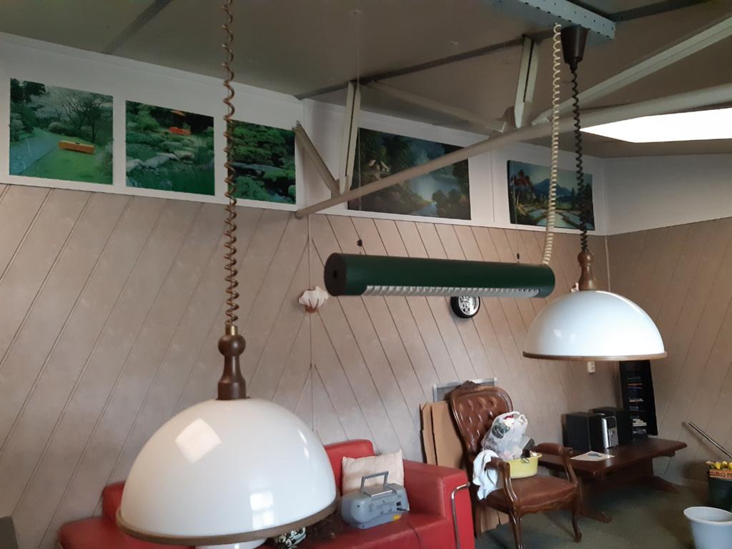 Vintage hanglamp '70 Steinhauer design, Ophalen, Gebruikt, Kunststof, Minder dan 50 cm