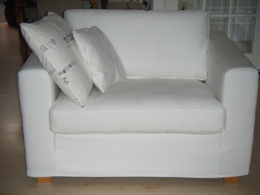 Witte Linteloo Easy Living loveseat – katoen/linnen, Huis en Inrichting, Banken | Sofa's en Chaises Longues, Ophalen of Verzenden
