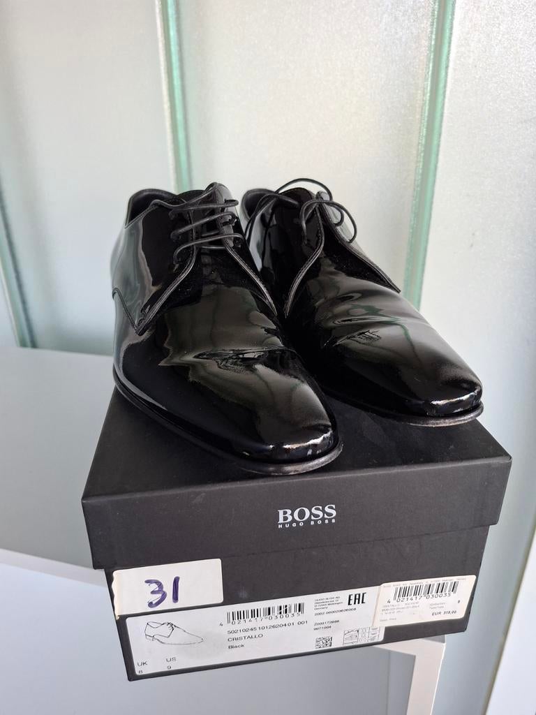 Hugo Boss lakschoenen maat 42, Kleding | Heren, Schoenen, Zwart, Ophalen of Verzenden, Zo goed als nieuw, Hugo Boss