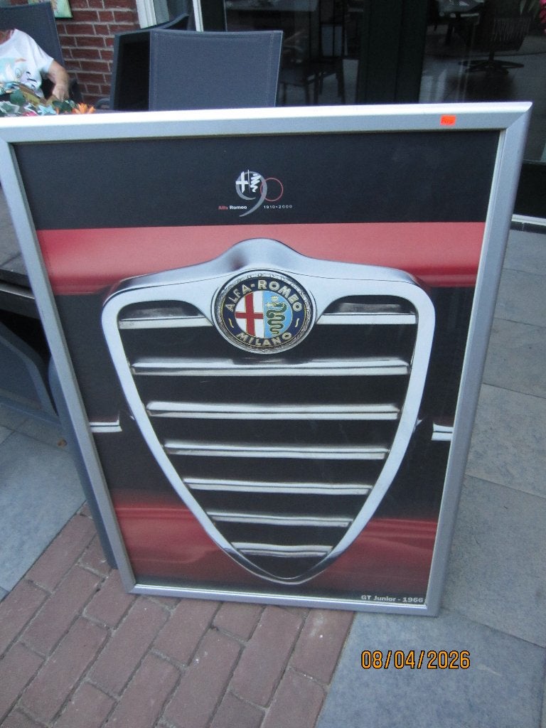 Exclusieve Alfa Romeo GT Junior poster in aluminium lijst, Ophalen