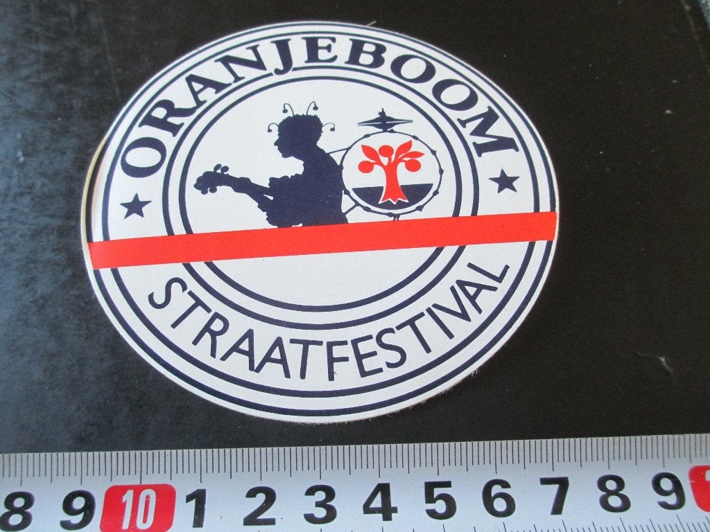 sticker ORANJEBOOM bier straatfestival *, Verzamelen, Ophalen, Zo goed als nieuw