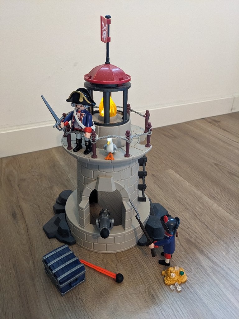 Playmobil soldaten met vuurtoren, Ophalen