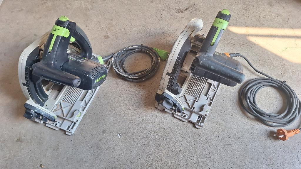 2x Festool TS 55 Ebq invalzaag zaagmachine cirkelzaag, ., Ophalen of Verzenden, Zo goed als nieuw, .