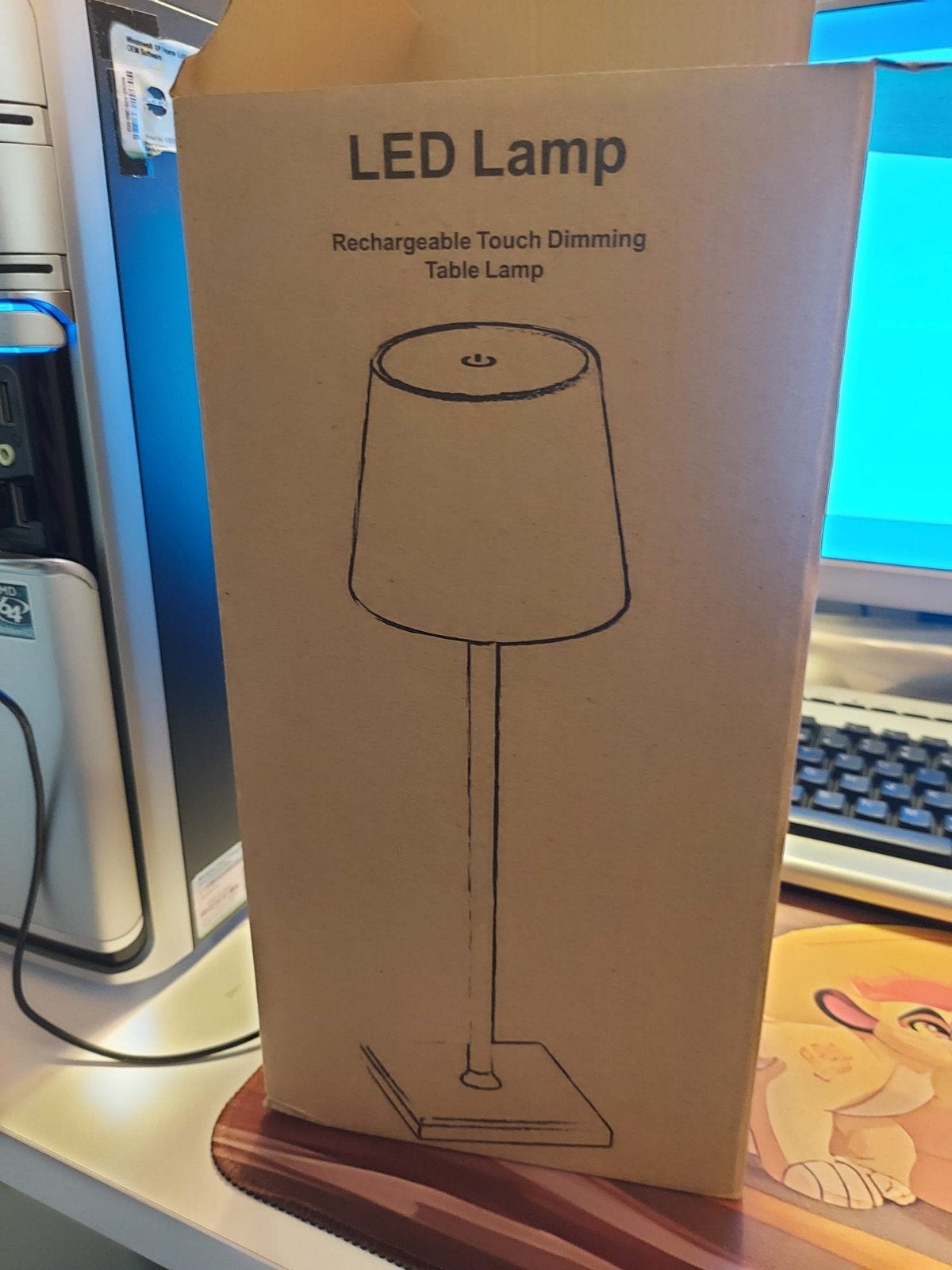 LED Tafellamp Oplaadbaar Touch Dimbaar Zwart, Ophalen, Bureaulamp, Dimbaar, Nieuw