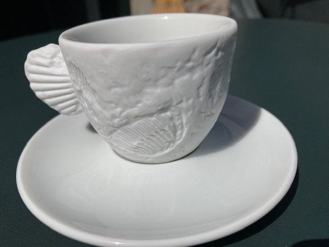 illy  art collection fossile   kopje Paolo Rossetti 1997, Vintage, Nieuw, Ophalen of Verzenden, Kop(pen) en/of Schotel(s)