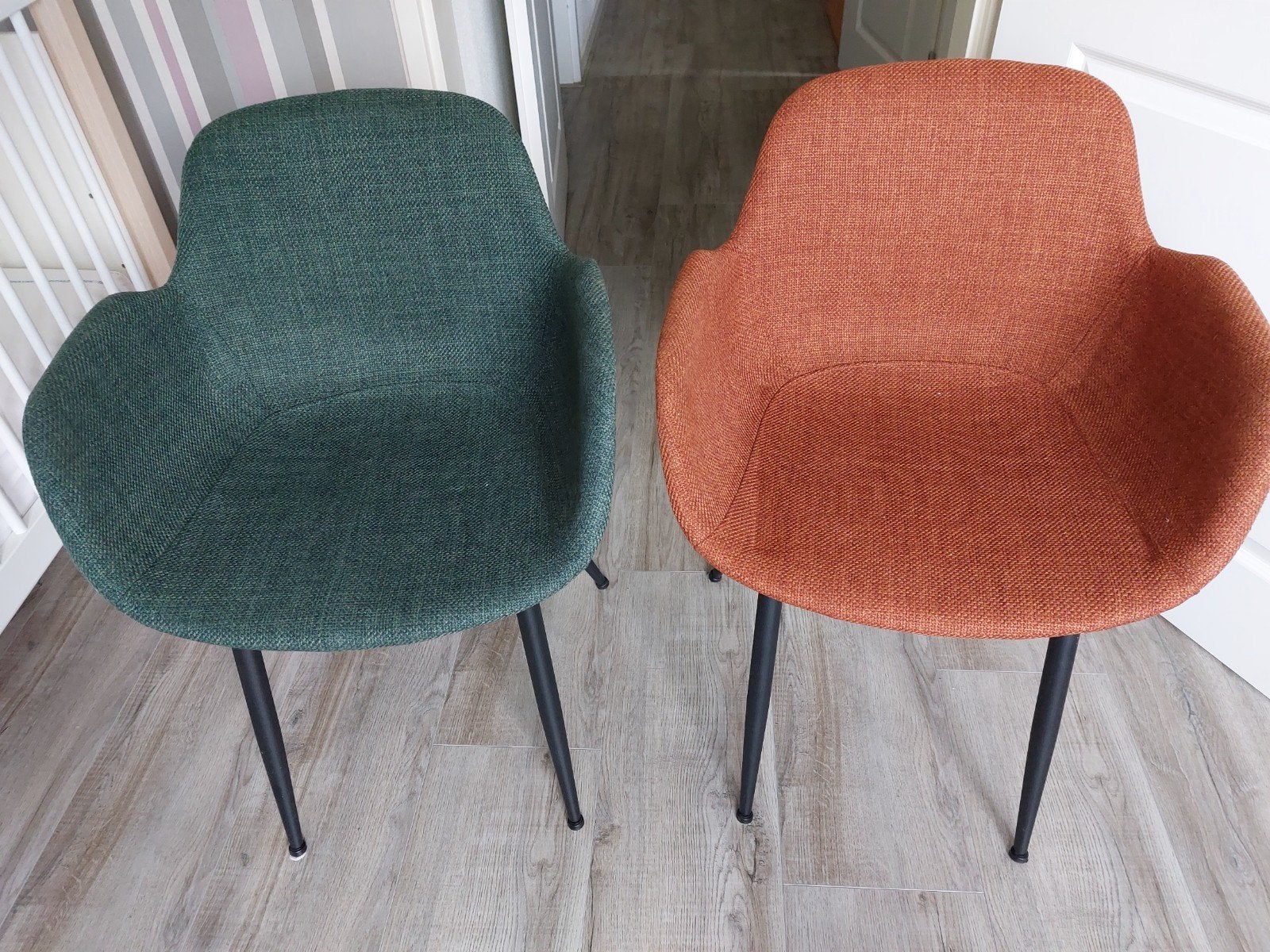 Kuipstoelen groen+oranje, Ophalen, Overige kleuren, Twee