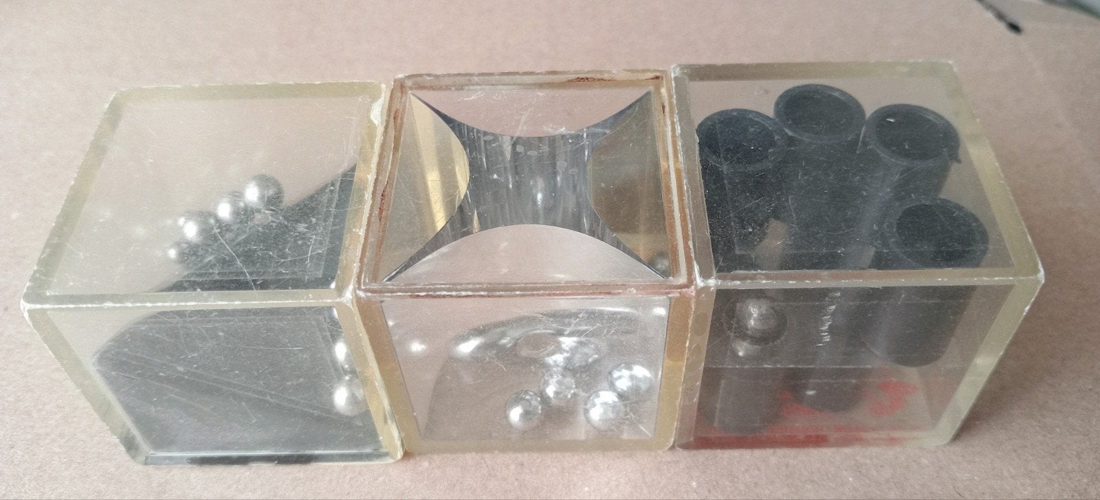 3 x plexiglas kubus puzzels, Ophalen of Verzenden, Minder dan 500 stukjes, Gebruikt