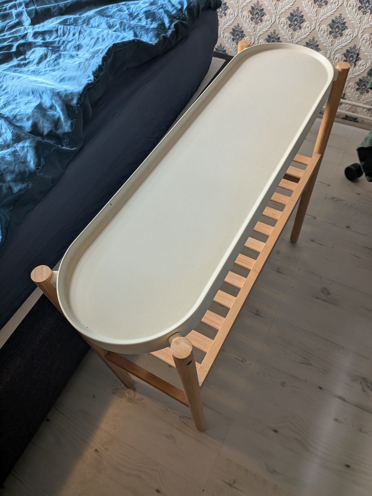Stijlvol bijzettafeltje met ovale vorm, 75 cm of meer, Ovaal, Hout, Ophalen