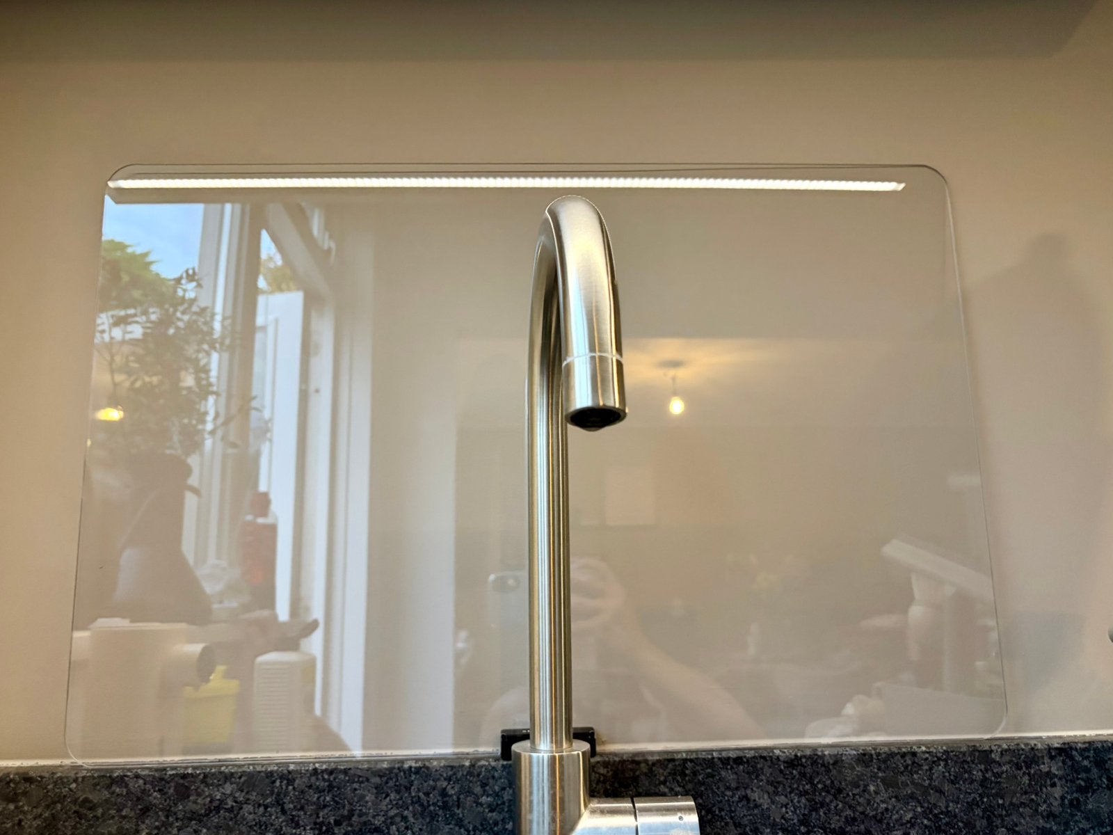helder transparant spatscherm plus houder, Huis en Inrichting, Keuken | Keukenelementen, Nieuw, Minder dan 25 cm, Minder dan 100 cm