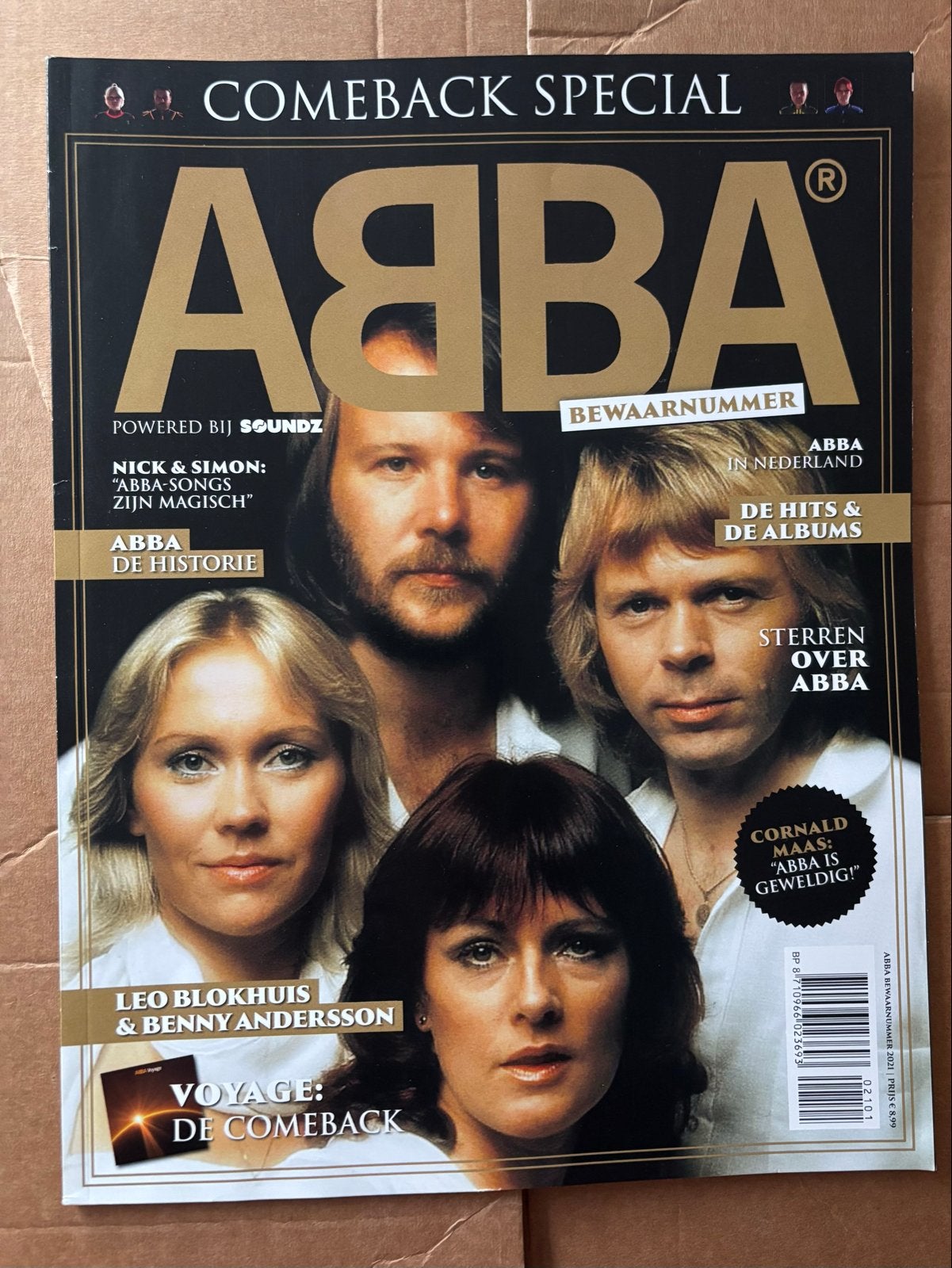 ABBA Comeback Special Bewaarnummer 2021 - Soundz, Boeken, Ophalen of Verzenden, Zo goed als nieuw, Muziek, Film of Tv
