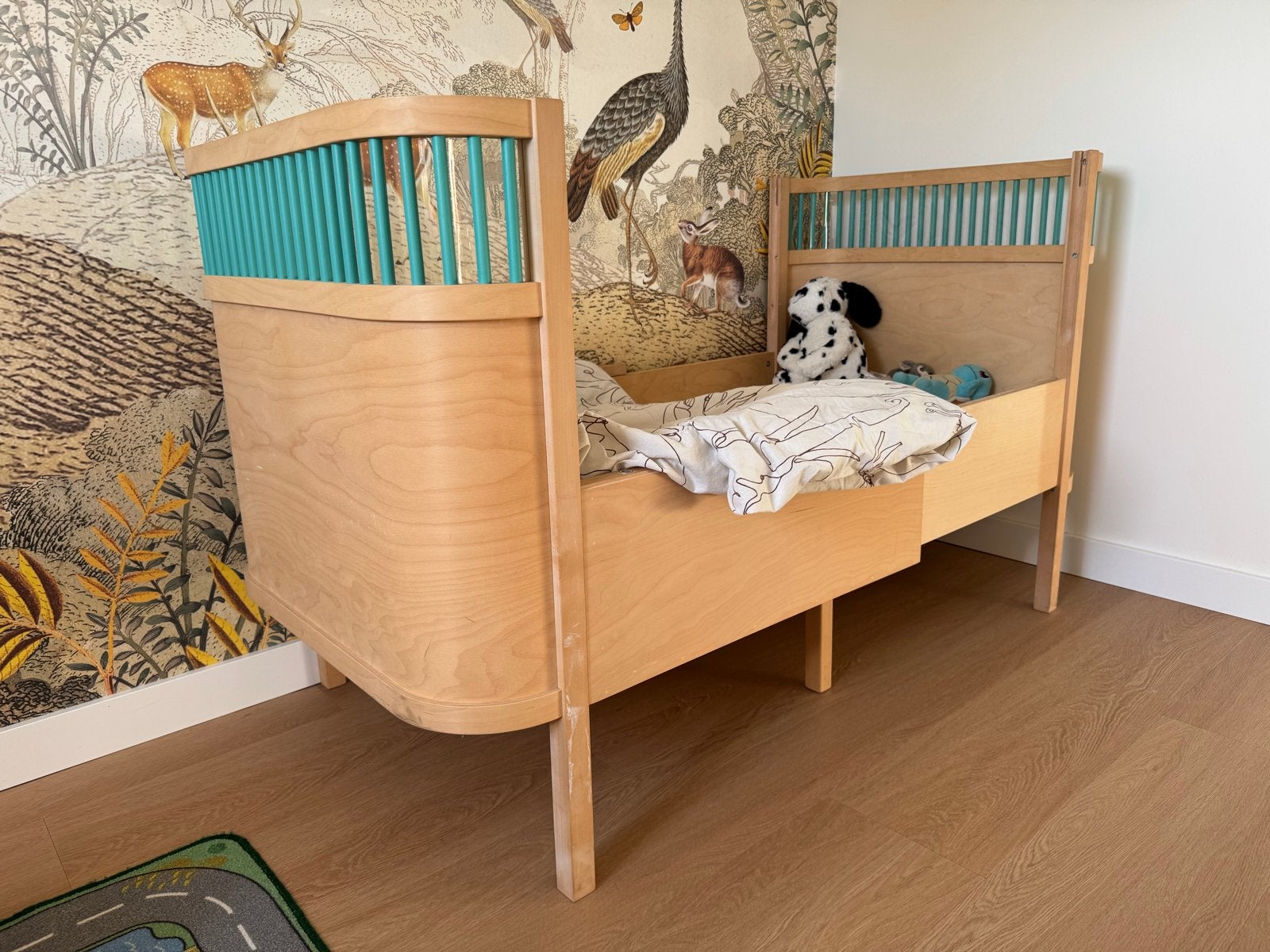 Kili Sebra meegroeibed peuterbed, Ophalen, 190 cm of minder, Hout, Verstelbaar