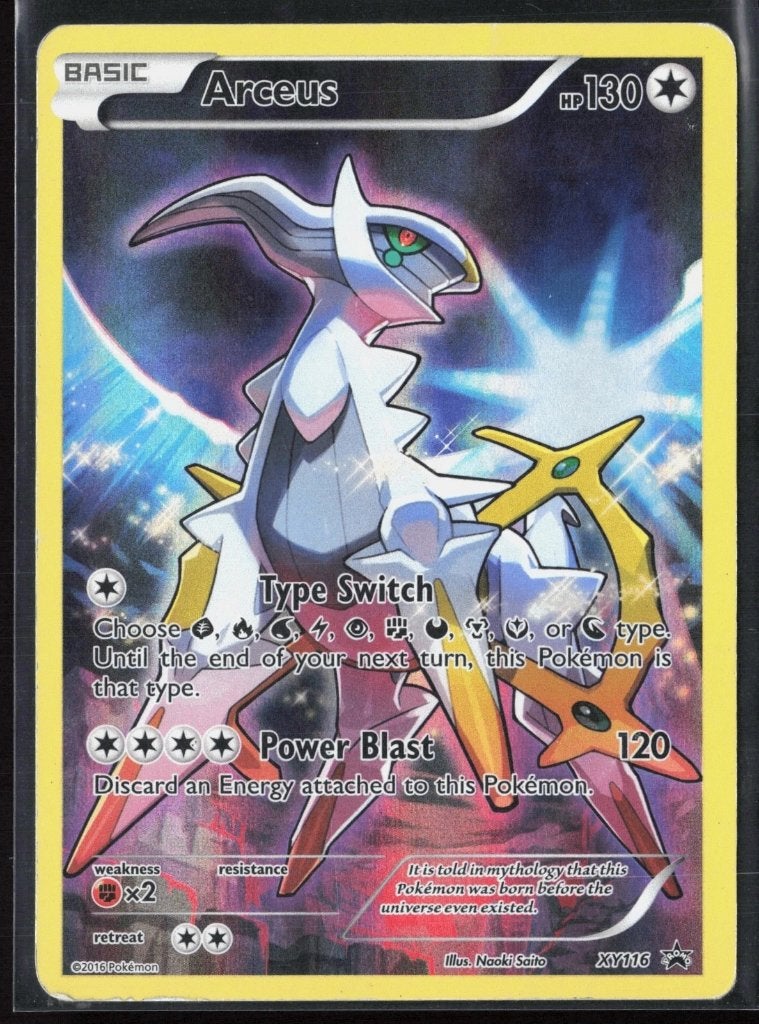 Pokemon 2016 arceus xy116 xy mythical collection full art, Hobby en Vrije tijd, Ophalen of Verzenden, Zo goed als nieuw, Losse kaart
