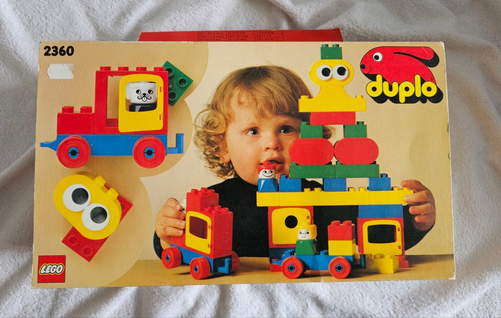 Vintage LEGO Duplo 2360 Bouwdoos met Figuren en Voertuigen, Ophalen of Verzenden, Gebruikt