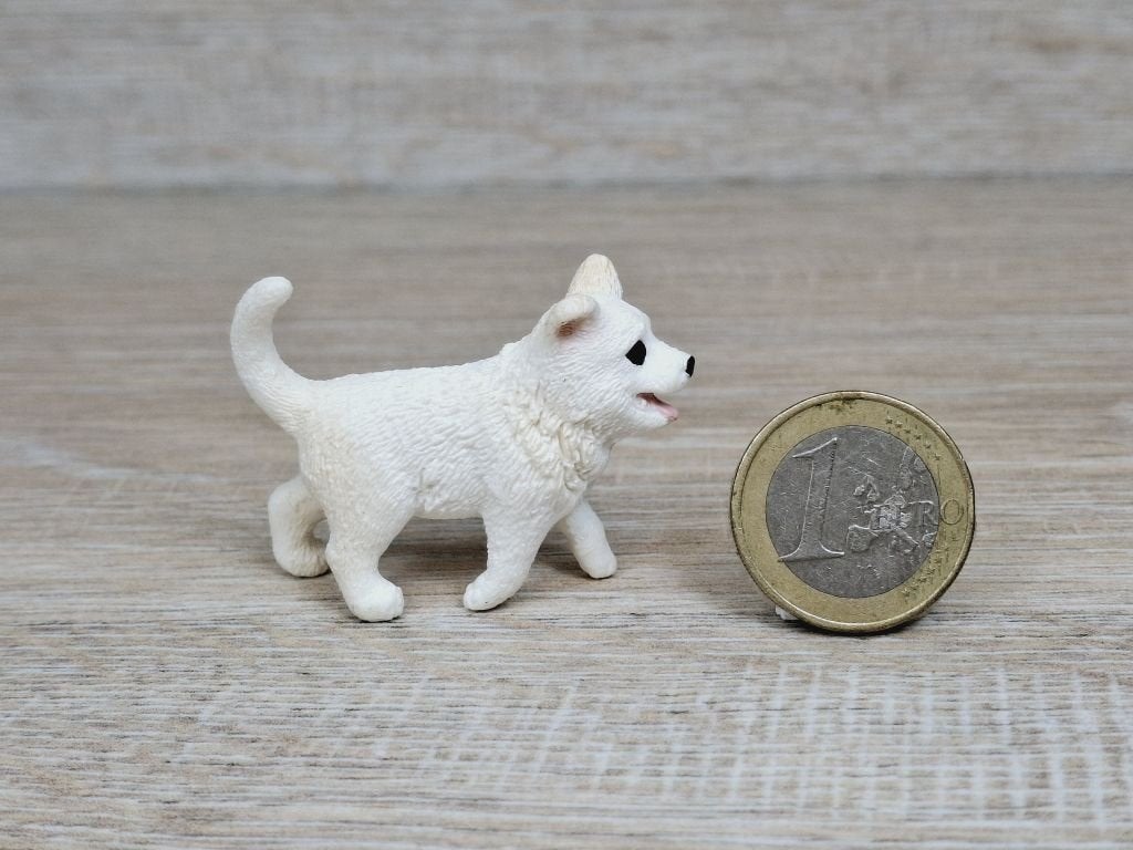 Schleich 97700 Duitse herder pup wit, dierfiguur, Verzenden, Zo goed als nieuw, Hond of Kat, Beeldje of Figuurtje