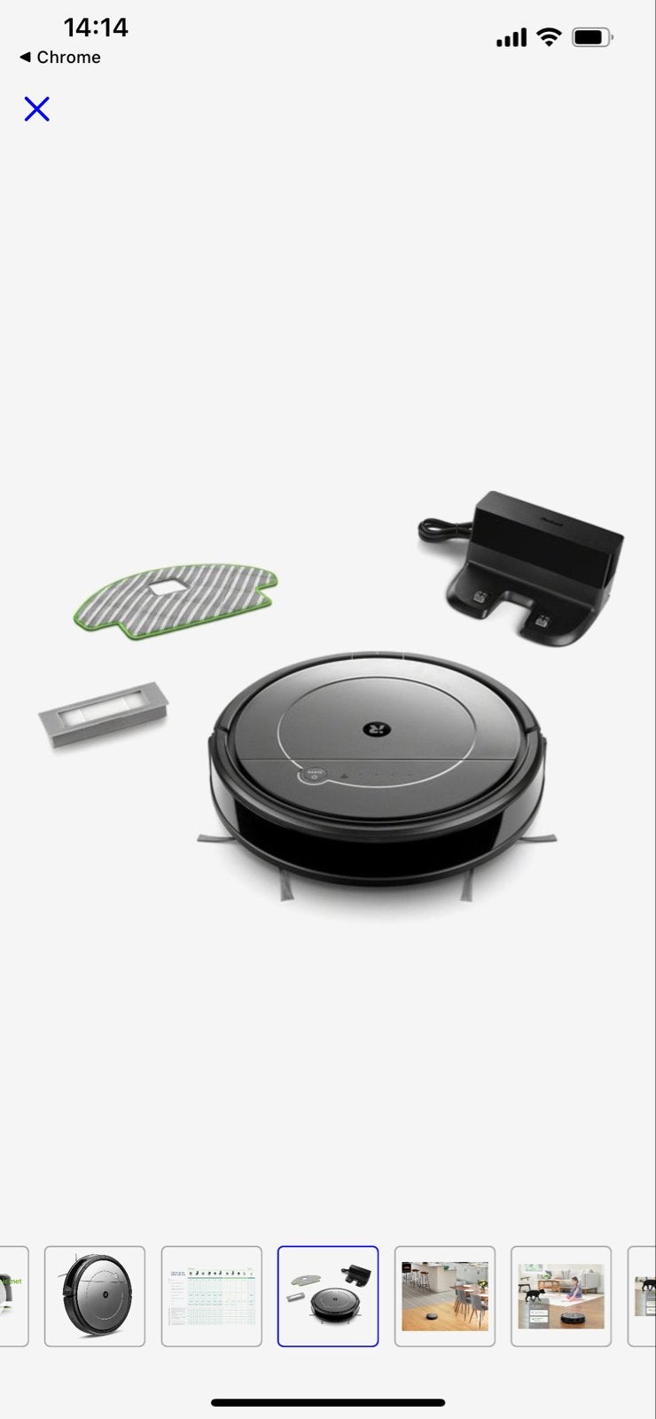 iRobot Roomba Combo Robotstofzuiger en Dweil, IRobot, Draadloos, Ophalen of Verzenden, Zo goed als nieuw