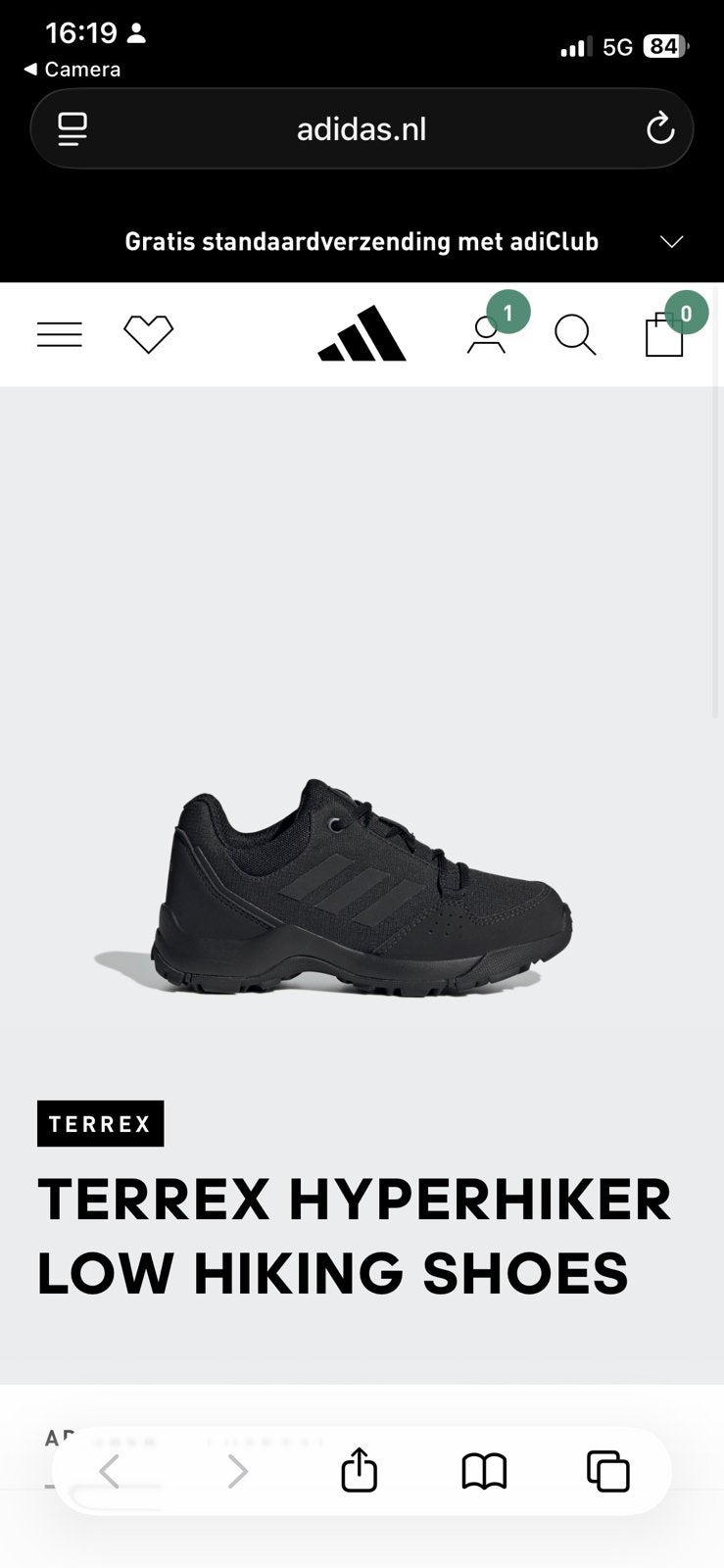 Adidas Wandelschoenen kinderen, Ophalen of Verzenden, Zo goed als nieuw, Schoenen